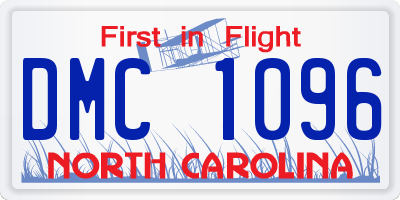 NC license plate DMC1096