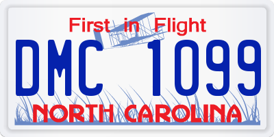 NC license plate DMC1099