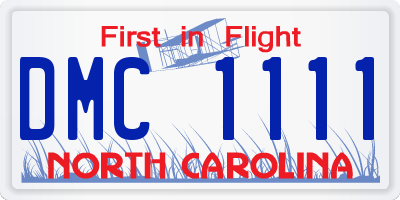 NC license plate DMC1111