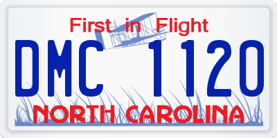 NC license plate DMC1120