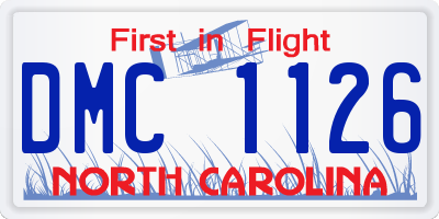 NC license plate DMC1126