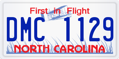 NC license plate DMC1129