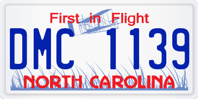 NC license plate DMC1139