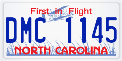 NC license plate DMC1145