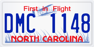 NC license plate DMC1148