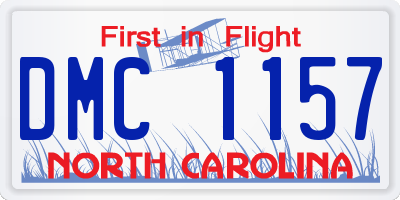 NC license plate DMC1157