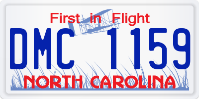 NC license plate DMC1159