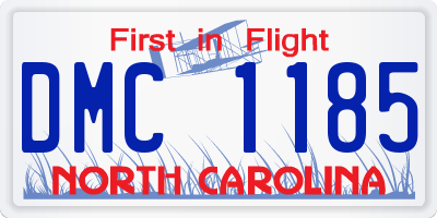 NC license plate DMC1185