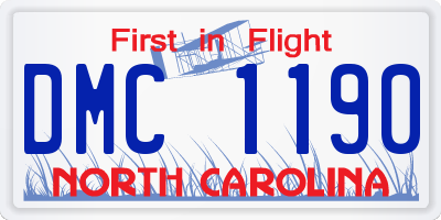 NC license plate DMC1190