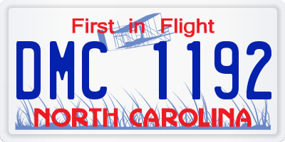 NC license plate DMC1192