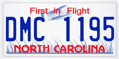 NC license plate DMC1195
