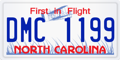 NC license plate DMC1199