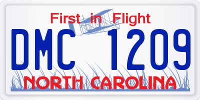 NC license plate DMC1209