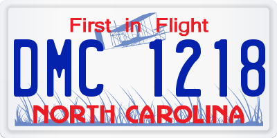 NC license plate DMC1218