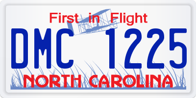 NC license plate DMC1225