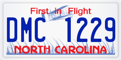NC license plate DMC1229