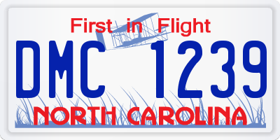 NC license plate DMC1239