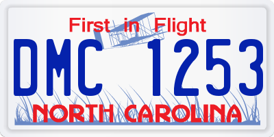 NC license plate DMC1253