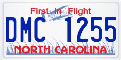 NC license plate DMC1255