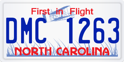 NC license plate DMC1263
