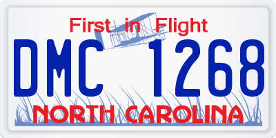 NC license plate DMC1268