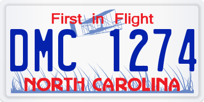 NC license plate DMC1274
