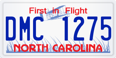 NC license plate DMC1275