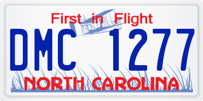 NC license plate DMC1277