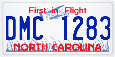 NC license plate DMC1283