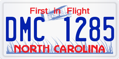 NC license plate DMC1285