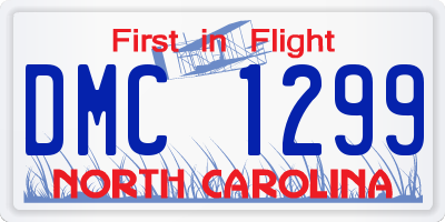 NC license plate DMC1299