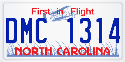 NC license plate DMC1314
