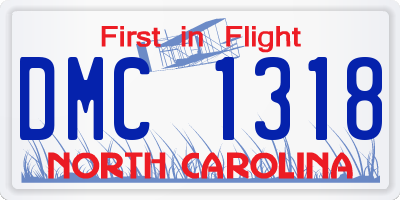 NC license plate DMC1318
