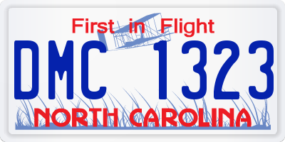 NC license plate DMC1323