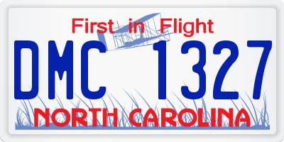 NC license plate DMC1327