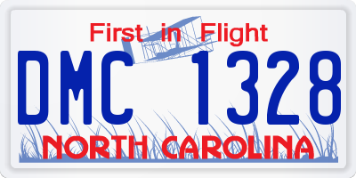 NC license plate DMC1328