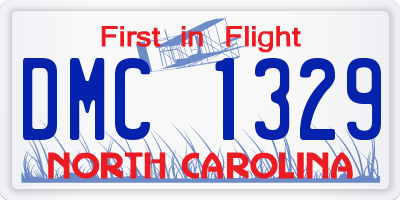 NC license plate DMC1329