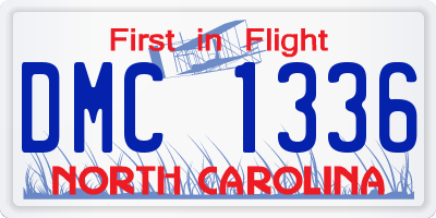 NC license plate DMC1336