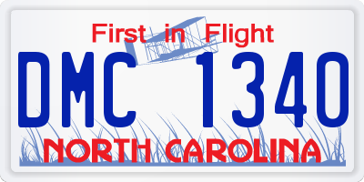 NC license plate DMC1340