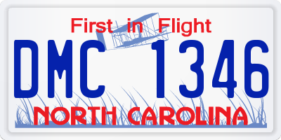 NC license plate DMC1346