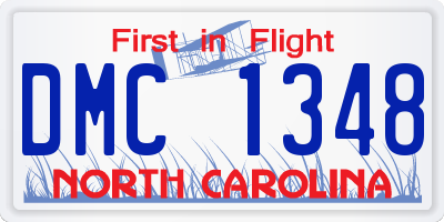 NC license plate DMC1348