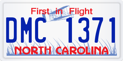 NC license plate DMC1371