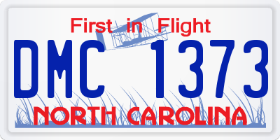 NC license plate DMC1373