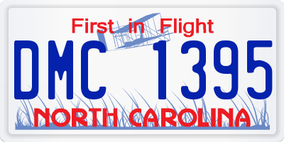 NC license plate DMC1395