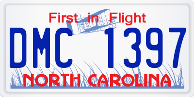 NC license plate DMC1397