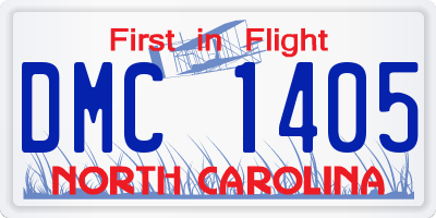 NC license plate DMC1405