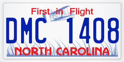 NC license plate DMC1408