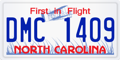 NC license plate DMC1409