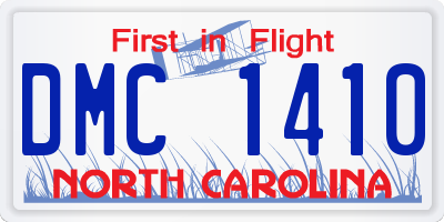NC license plate DMC1410