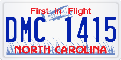 NC license plate DMC1415